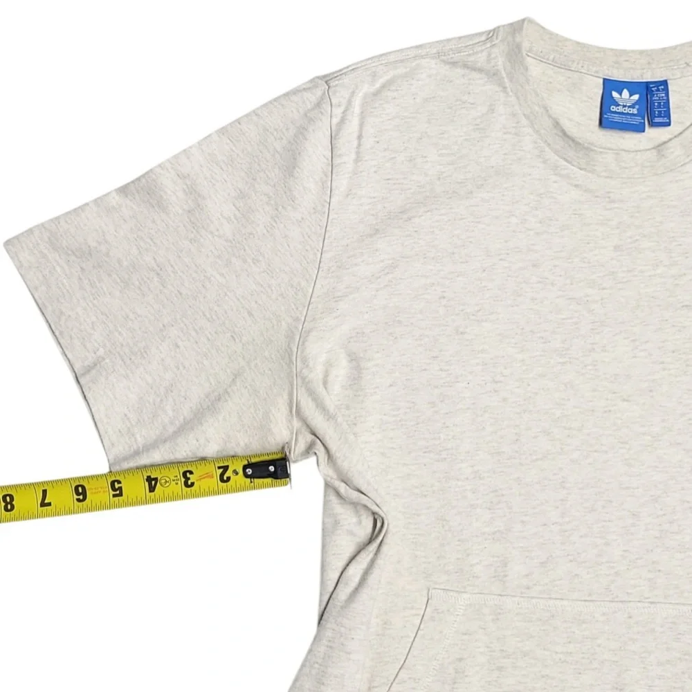 Adidas T Shirt Mens Medium Gray Logo Casual‎ Cotton Short Sleeve * Size:Large